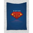 thumbnail image 1 of Mothers Day Tapestry, Super Mom Iconic Cartoon Shield Fantasy Hero Funny Comic, Wall Hanging for Bedroom Living Room Dorm Decor, 60W X 80L Inches, Navy Blue Vermilion and Yellow, by Ambesonne, 1 of 2