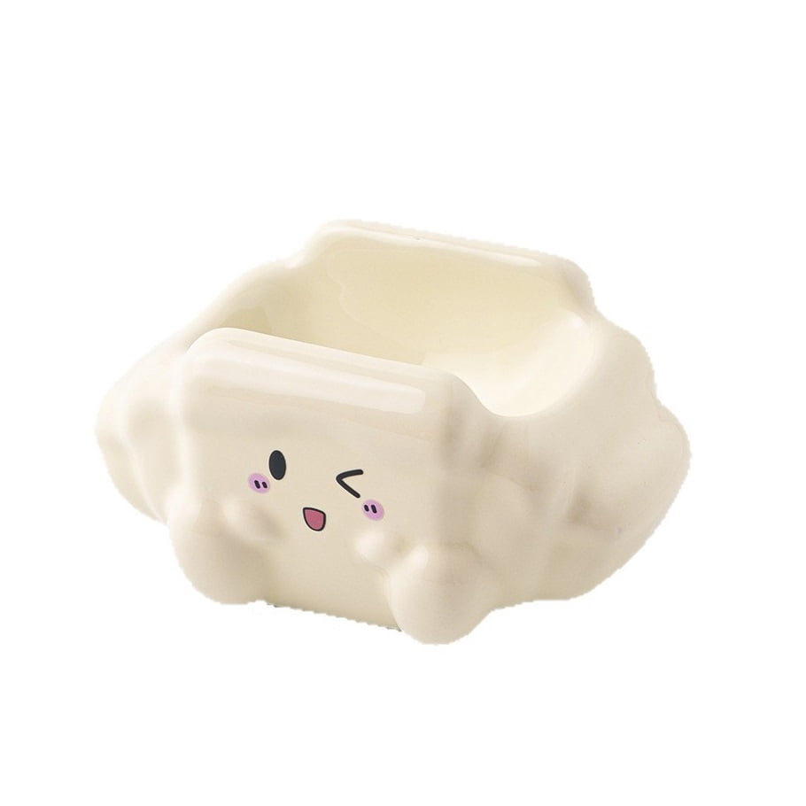 Large Capacity Ceramic Pet Bowl, Anti-Tip Slanted Mouth Bowl, Ant Proof Feeding Basin for Cats and Dogs