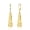 GoldA, variant on 925 Silver Plating Dangle Earrings for Women, 14K Gold Plated French Leverback Earrings, Hypoallergenic Lightweight Statement Hammer Square Bar Long Drop Earing for Women Trendy Jewelry