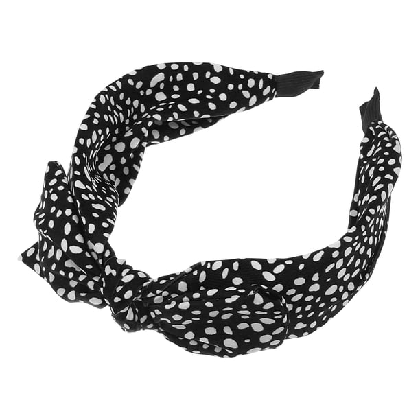 Diadema Lazo Ancho Lunares Leopardo Unique Bargains Negro
