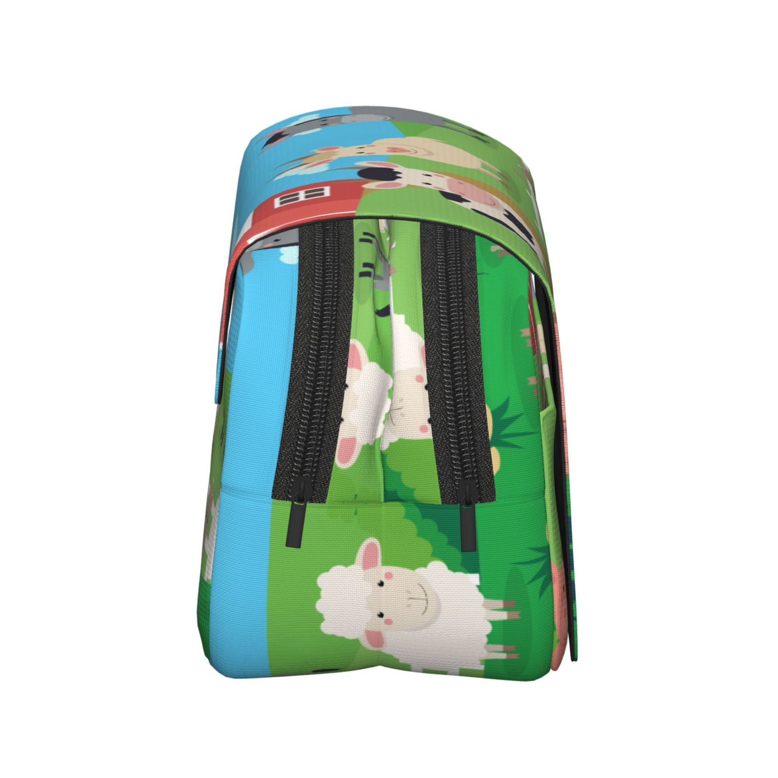Rateoe Farm Animals Pattern Double Clamshell Pen Case, Storage Organizer with Two Zipper Compartments– Holds Up to 50 Pencils & Pens