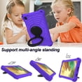 thumbnail image 2 of Allytech Galaxy Tab A7 Lite 8.7 Case 2021 SM-T220 T225, Soft EVA  Case for Kids Rotating Stand Handle Heavy Duty Protective Shockproof Kids Friendly Case Cover for Samsung Galaxy A7 Lite 8.7"-Purple, 2 of 7