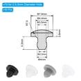 thumbnail image 2 of Uxcell 40 Count Silicone Round Snap, Furniture Hole Plug Translucent 3.5mm, 2 of 6