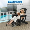 thumbnail image 2 of Adirondack Ottoman, HDPE Plastic Adirondack Chair Footstool, All Weather Outdoor Footrest for Patio, Backyard, Lawn, Fire Pits, Black, 2 of 7