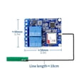 thumbnail image 3 of 2 Channel Relay Module Shield Remote Control Switch Board with GSM SMS Antenna for Greenhouse Oxygen Pump Industrial Control Kit, 3 of 7