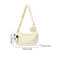 thumbnail image 3 of Bolsa de hombro para mujer bandolera simple informal con monedero colgante (Beige) Likrtyny Para Estrenar, 3 of 9