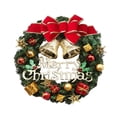 thumbnail image 1 of Corona Navideña De Simulación Feliz Navidad Decoración Para La Puerta Principal Corona De Pared Decoración Para Fiestas, 1 of 6
