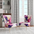 thumbnail image 2 of Designart "Purple and Pink Strokes VII" Upholstered Fractals Accent Chair and Modern & Contemporary Arm Chair - Multiple Color & Pattern, 2 of 7