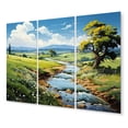 thumbnail image 2 of Designart "Reflective River in the Countryside I" Landscapes Wall Art Prints Set, 2 of 5