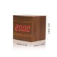 thumbnail image 3 of Cubo De Madera Moderno Diseño Digital Led Despertador De Escritorio Control De Voz Termómetro Temporizador Calendario seitruly HA025891-01, 3 of 5