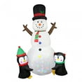 thumbnail image 3 of KLKCMS 8ft Snowman Inflatable Outdoor Christmas Inflatable Snowman with Penguins Giant Snowman Inflatable for Family Lawn US Adapter, 3 of 9