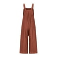 thumbnail image 6 of Gubotare Jumpsuit for Teen Girls Youth Toddler Girls Clothes Romper Summer Jumpsuit Cute Adjustable Strap Girls Outfits Size 5-6T (Brick Red,5-6 Years), 6 of 9