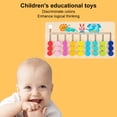 thumbnail image 1 of Juguetes De Aprendizaje Montessori Deslice el color y la forma que combinan con los juguetes de madera educativos tempranos para niños (9 colores), 1 of 8