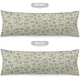 thumbnail image 3 of Flowers Body Pillow Cover 20"x54" Pillow Case Cute Old White Contrast Floral Long Pillow Cases Protector with Zipper Daisy Flower Decorative Bedding Pillowcase Rectangle Cushion Covers,Sage Green, 3 of 3