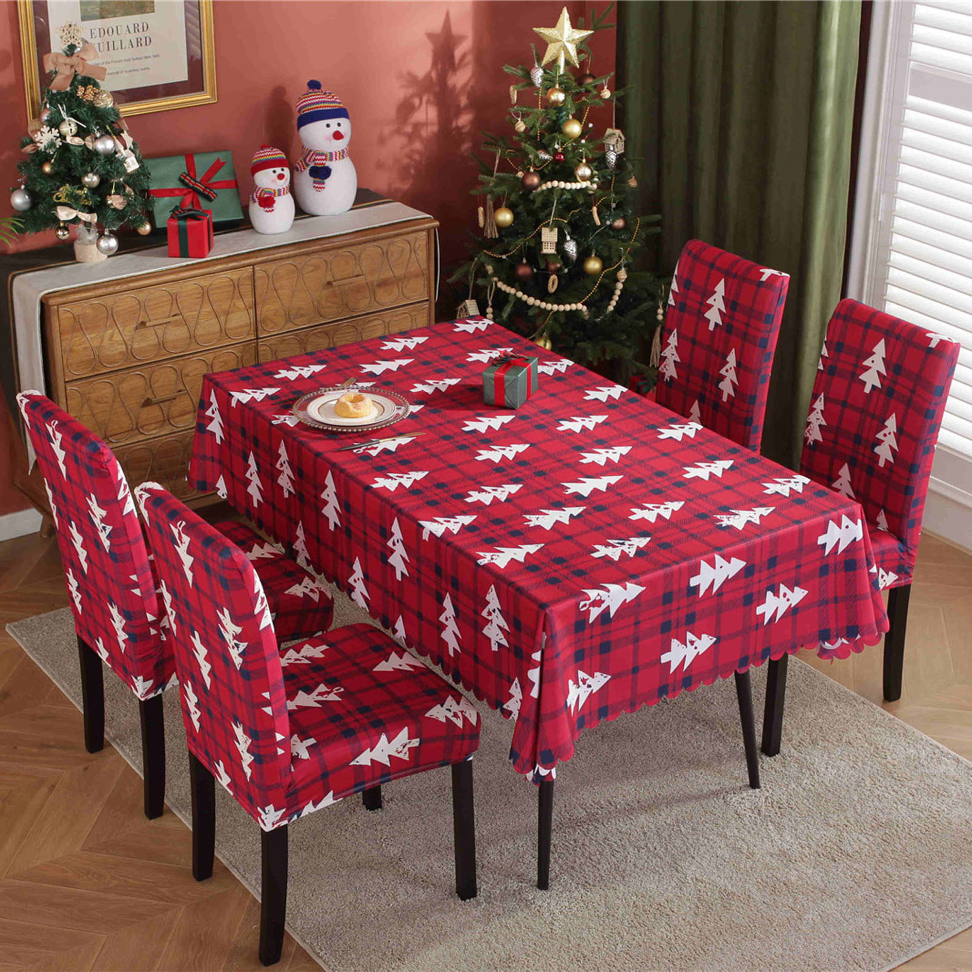 christmas tablecloth and chair covers