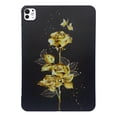 thumbnail image 2 of Back Case for iPad Pro 11" 2024 M4 5th Geneartion, Soft TPU Material, Luxury Pattern Ultra Slim Lightweight Heat Dissipation Drop Protective Tablet Case with Stylus Holder - Gold Butterfly Rose, 2 of 8