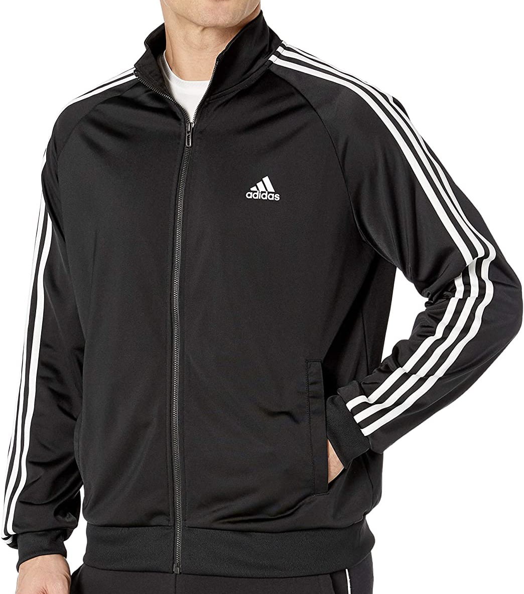 Adidas Coats & Jackets - Mens Small Essentials 3-Stripe Tricot Jacket S ...