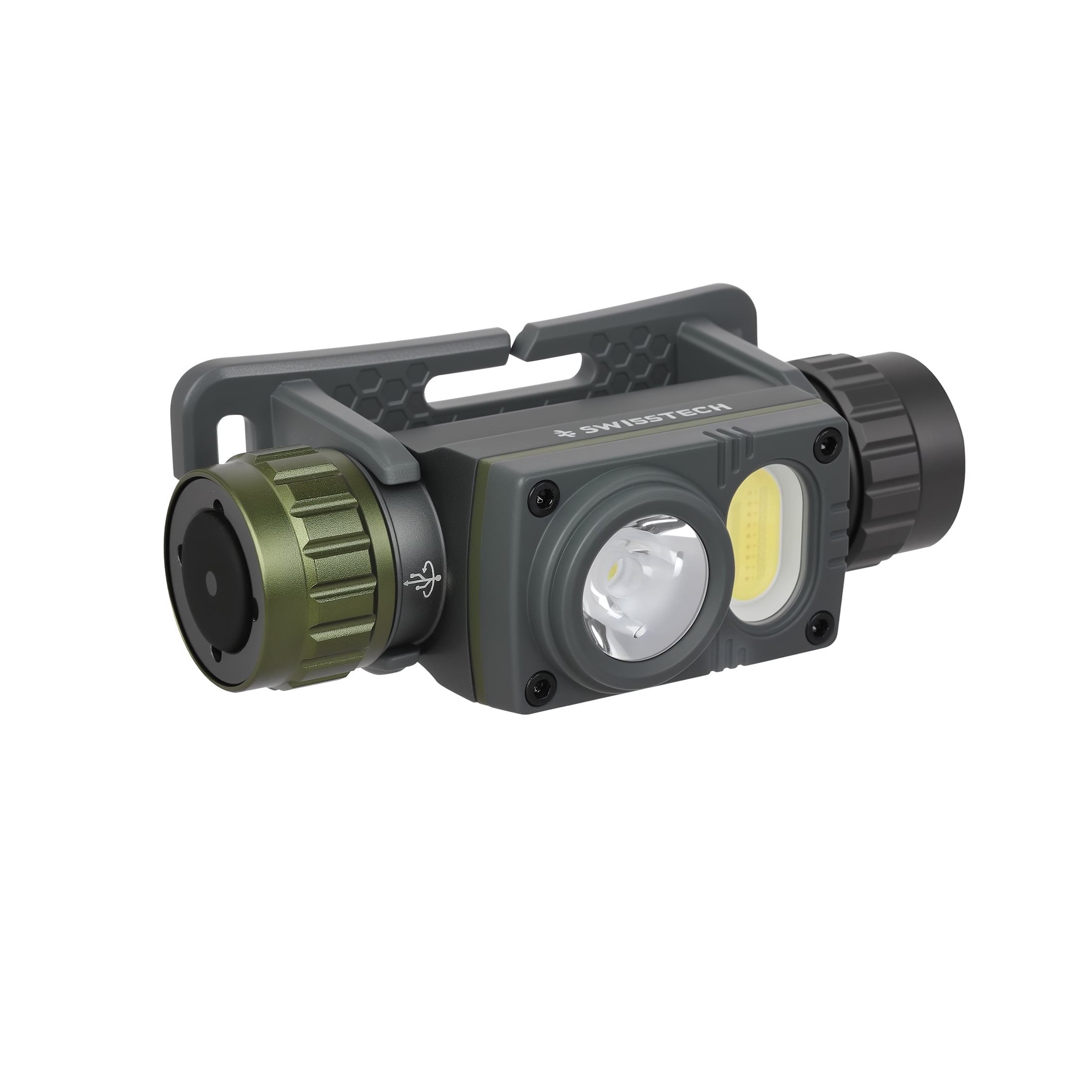 Swiss Tech STARKE 20, 2000 Lumen Rechargeable LED Headlamp with Magnetic Base