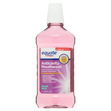 Equate Cavity Protection Mouthwash, Fresh Mint, 33.8 Fl oz