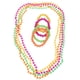 thumbnail image 2 of KAKOWELY Collar y pulsera de cuentas de neón de 16 piezas, cadena de bolas con cuentas, accesorios para disfraces de fiesta (8 collares y 8 pulseras), 2 of 5