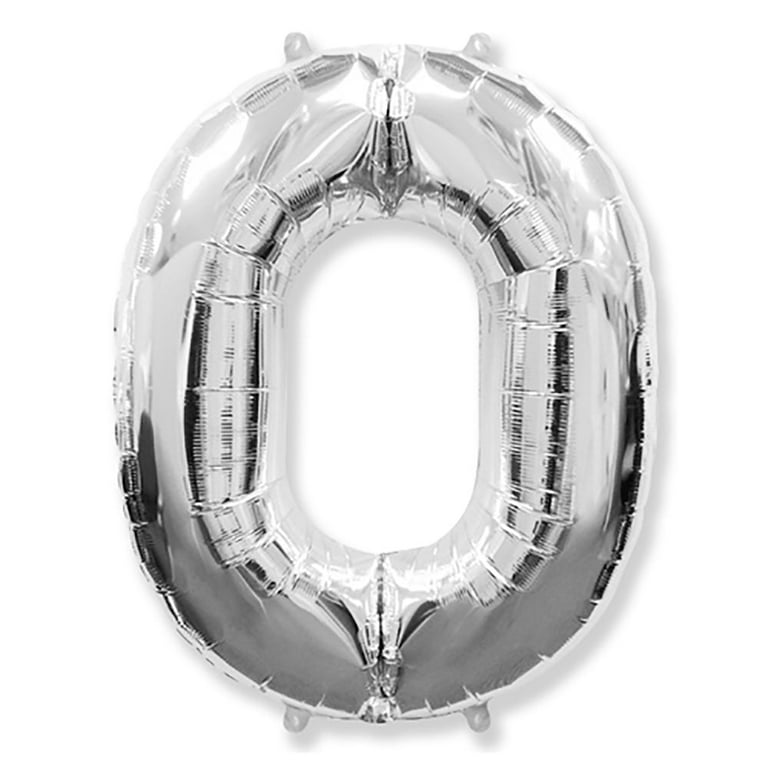 Silver mylar number balloons online