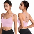thumbnail image 5 of Jiyugala Womens Bra Womens Cross Back Sport Bras Padded Strappy Criss Cross Cropped Bras For Yoga Workout Fitness Bras, 5 of 5