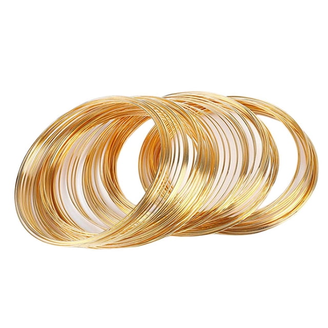 100 Piezas De Acero De 0,6 Mm Artesanías De Alambre De Fabricación De Joyas DIY Bobina Accesorio KC Dorado