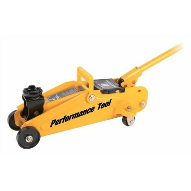 Performance Tool Jack W1605 Floor Jack; Hydraulic; 4000 Pound Capacity; 13 Inch Max Lift Height; Yellow; Steel