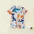thumbnail image 6 of Cowsor Toddler Boys One Piece Swimsuit Adorable Print Half Placket Bathing Suit Comfortable Swimwear for Summer Vacation Beach and Pool Fun, 6 of 7