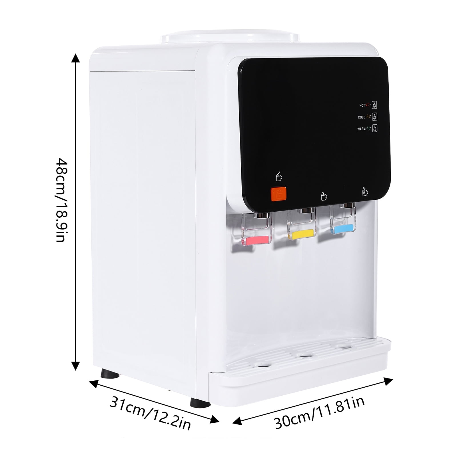 Hot and Cold Water Dispenser, 500W Heating & 75W Cooling with 304 Stainless Steel Liner, Child Safety Lock, Ideal for Offices and Homes