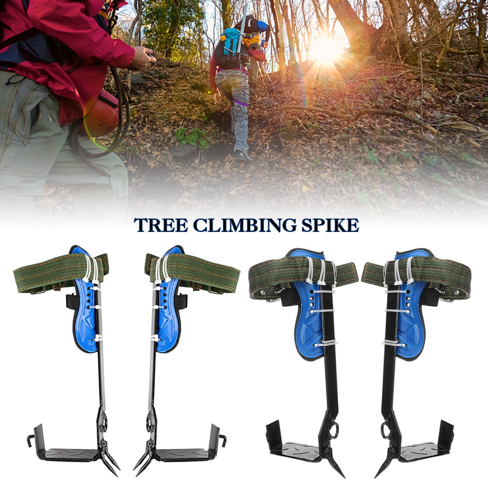 Logging Adjusted Tree Climbing Spikes Fruit Picking Tree Climbing Gear Stainless Steel Gear Climbing Steps Spurs Tool for Climbers 