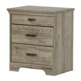 thumbnail image 2 of South Shore Versa Nightstand with Charging Station and Drawers for Adult, in Weathered Oak, 2 of 11