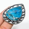 thumbnail image 2 of Neon Blue Apatite Handmade 925 Sterling Silver Jewelry Ring Size 7, 2 of 2