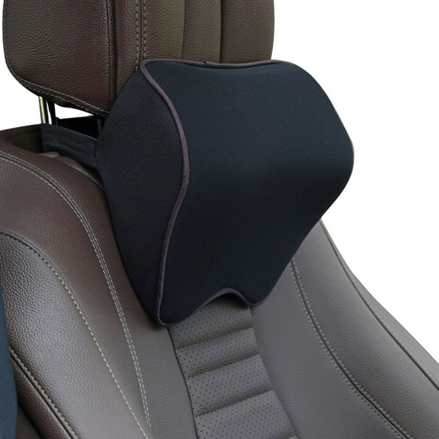 Decodeary Fiber Auto Car Neck Pillow Memory Foams For Enhanced Comfort And Support Relaxing Support Versatile Black coffee edge