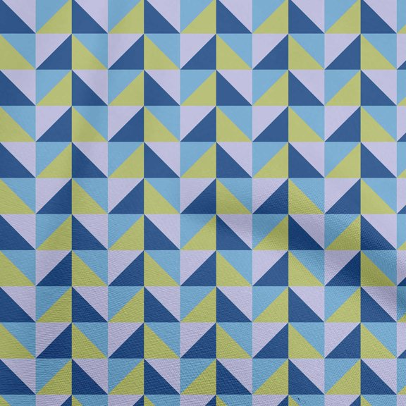 oneOone Viscose Jersey Medium Blue Fabric Geometric Quilting Supplies Print Sewing Fabric By The Yard 60 Inch Wide