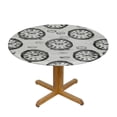 thumbnail image 3 of Orinice Clocks Round Table Cover Stain Resistant Washable Indoor Outdoor Tablecloth Kitchen Dining Wedding Parties 100% Polyester Fiber 42-46, 3 of 8