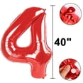 thumbnail image 3 of Globo digital Kelfuoya, 40 cm, rojo, número 24, para fiesta de cumpleaños, 3 of 6