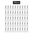 thumbnail image 4 of 50pcs 8 Word Bearing Rolling Swivel Sólido Anillo Snap Conectores de señuelos de pesca (2), 4 of 9