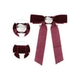 thumbnail image 3 of INSPIRE CHIC Womens Vintage Velvet Bow Tie Brooch Tie Rhinestone Tie Brooch Pin for Wedding Party Burgundy, 3 of 5