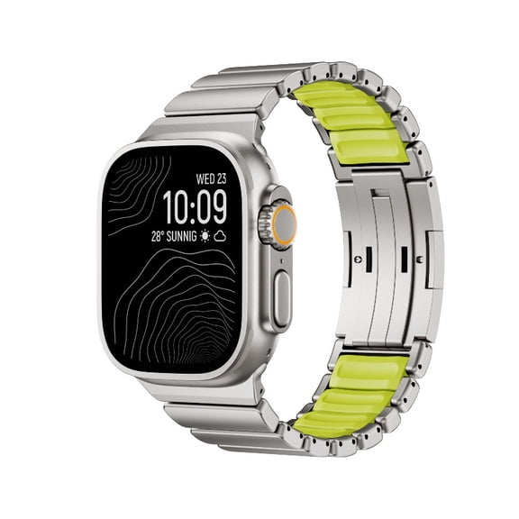 Strap for Apple Watch Ultra 3/2 49mm 46mm 45mm 44mm 42mm Titanium Silicone Band Luxury Bracelet for Iwatch Series 11 10 9 8 7 SE