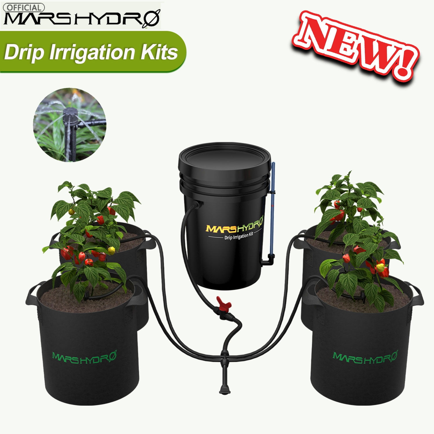 Mars Hydro Drip Irrigation System Hose Spray Watering Sprinkler Kit for