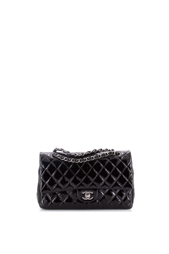 Pre-Owned Classic Double Flap Bag Quilted Patent Medium By Rebag