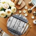 thumbnail image 2 of Grey Wood Grain Round Placemats Set of 4 for Dinning Tables,Heat-proof Braided Table Mats 13 Inch,Country Vintage Barn Door Rustic Lodge Washable Place Mat for Kitchen Restaurant Party Table Decor, 2 of 9