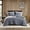 Blue#2, variant on Tan Full/Queen Comforter Set 3-Piece, Cotton Jacquard Waffle Bedding with Boho Stripes