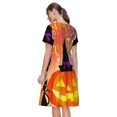 thumbnail image 2 of Bixox Robe d'Été à Manches Courtes pour Femmes Robe Ample Longueur Genou avec Poches-Halloween, 2 of 7
