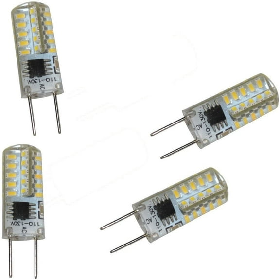 HQRP 4-Pack G8 Bi-Pin 40 LEDs Light Bulb SMD 3014 Cool White for GE Over The Stove Microwave Oven