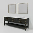thumbnail image 5 of Norwalk 84 in W Black Oak Double Bath Vanity, White Quartz Top, and 36 in Mirrors, 5 of 9