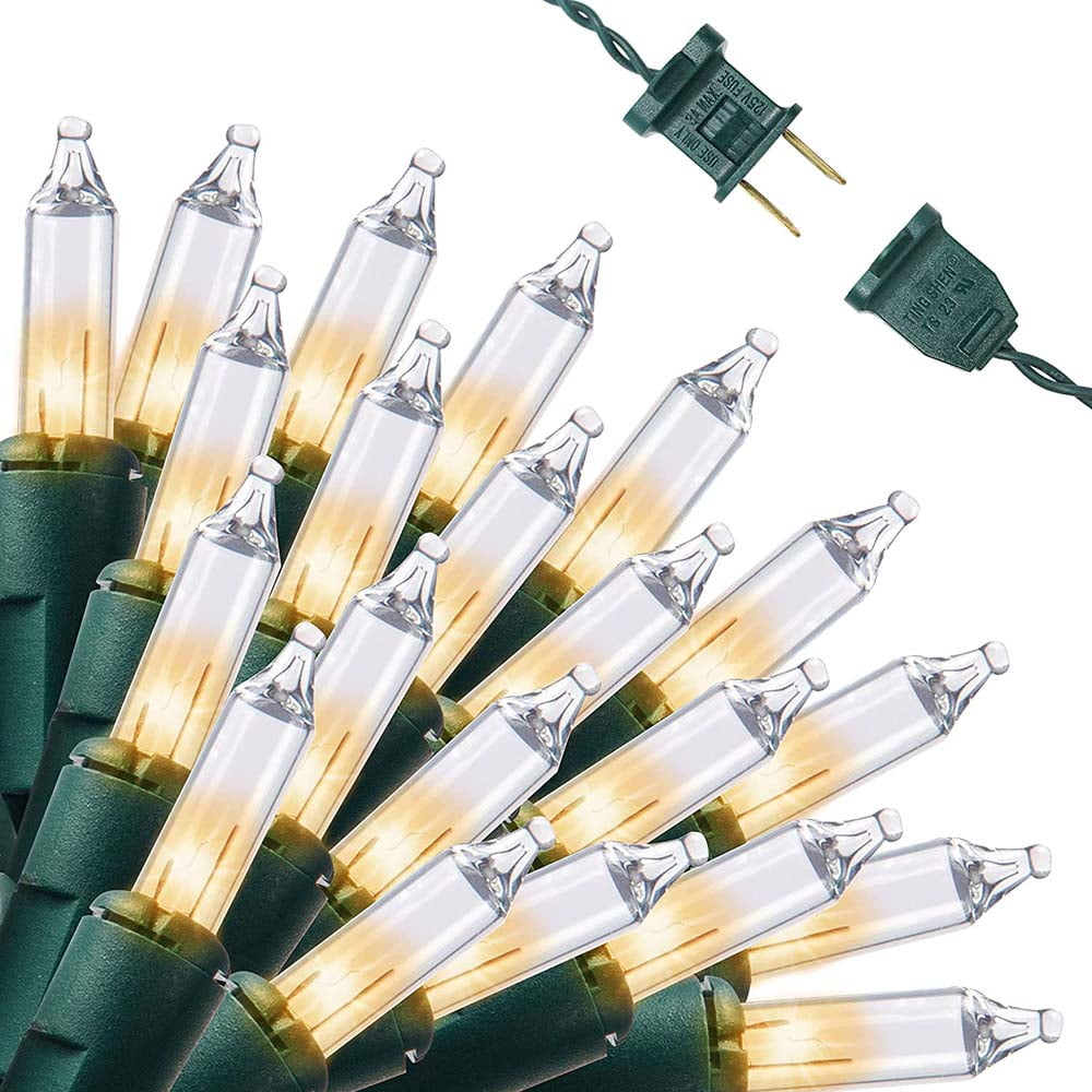 Christmas Lights for Tree 23Ft 100 Count Mini Lights Green Wire