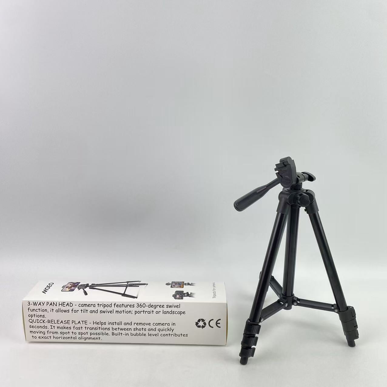 MOEO Tripods for cameras,60" Camera Tripod,Cell Phone Tripod,Professional Aluminum Portable Tripod Stand with Phone Tripod Mount&1/4”Screw