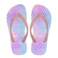 thumbnail image 2 of POLERO Girls Boys Flip Flops Sandals Kids Water Shoes - Pink Mermaid Print - Thong Beach Slides Summer Slip-on Quick Dry Toddler Little Kid Size 13.5, 2 of 7